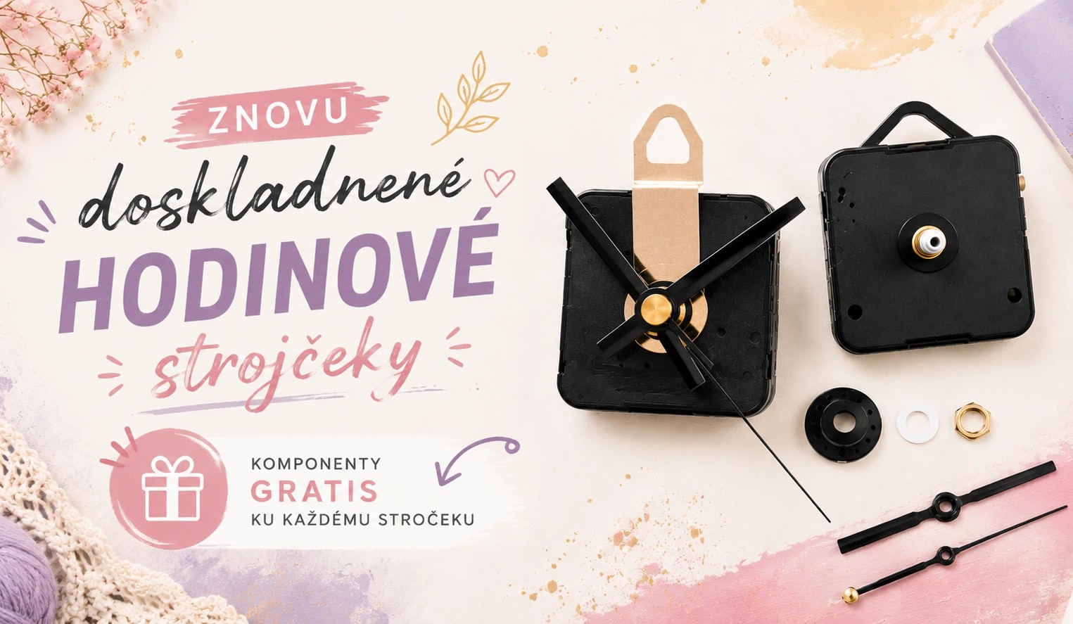 Doskladnené hodinové strojčeky