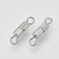 Šrubovacie zapínanie 5ks 14x3mm s očkom - strieborné
