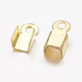 Bižutérne zatláčacie ukončenia - sklápacie 6x3mm 3g - zlaté
