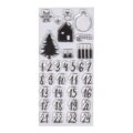 Silikónové adventné pečiatky 21x10cm hárok