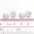 Bižutérne kaplíky čiapočky na korálky 10mm 20g - strieborné