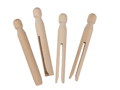 Drevené retro štipce 11cm okrúhle 10ks - prírodné