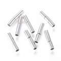 Bižutérne bajonetové zapínanie 5ks - valček 14x3mm - strieborné