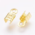 Bižutérne zatláčacie ukončenia - sklápacie 7x4mm 5g - zlaté