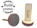 Pečiatka s drevenou rúčkou 30mm - Bude svadba!