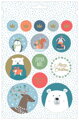 Kniha vianočných samolepiek ARTEMIO - 168ks - Beary Christmas