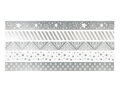 Sada mini washi pásiek s rollerom 5x3m - strieborné