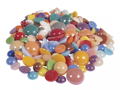 Sklenené mozaikové kamienky okrúhle 180g - mix veľkostí