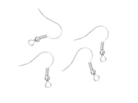Afroháčiky 18mm postriebrené - 5g(25ks)