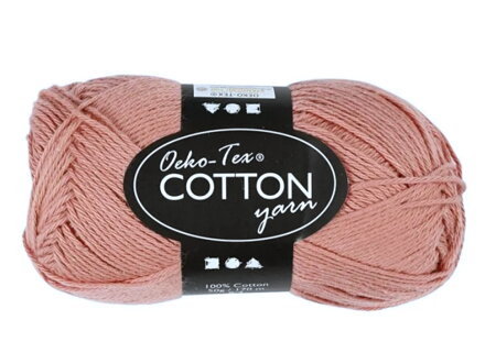 Bavlnená priadza certifikovaná Oeko-Tex® 50g 8/4 170m - staroružová