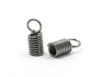 Bižutérne špirálové ukončenia - koncovky 10x4,5mm 10ks - gunmetal