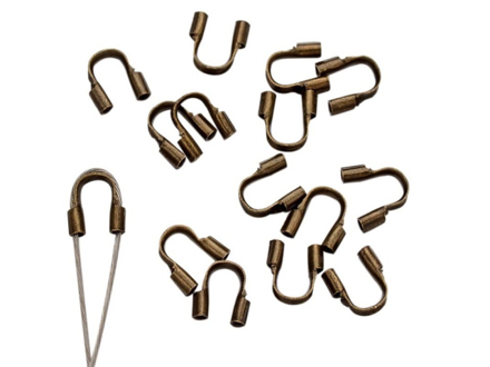 Bižutérne ukončenie - chránič drôtu 4x5mm cca 30ks - antický bronz
