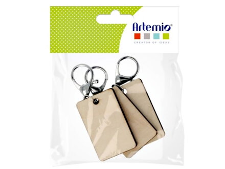 Drevené kľúčenky 3ks 4,5cm