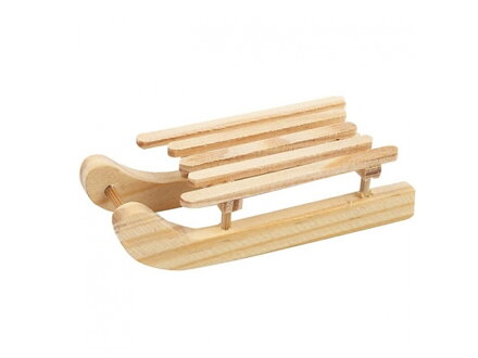 Drevené mini sane 6,5cm prírodné