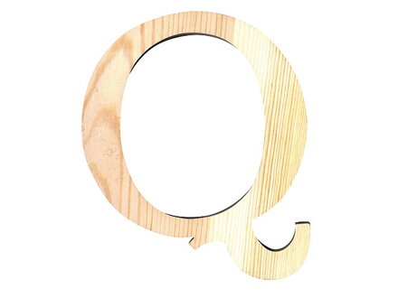 Drevené písmeno 11,5cm - Q