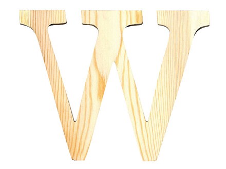 Drevené písmeno 19cm - W
