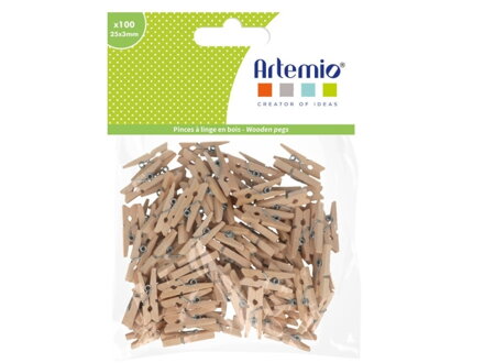 Drevené štipce 2,5cm - 100ks