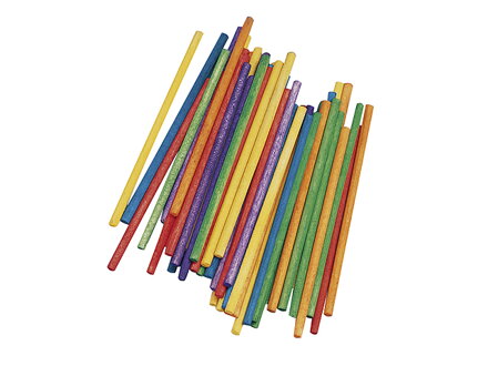 Drevené tyčinky 10cm 60ks - farebné