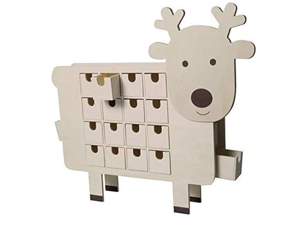 Drevený adventný kalendár ARTEMIO 48cm - sob