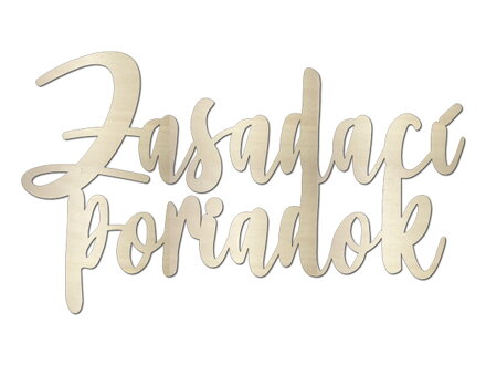 Dýhový drevený výrez 20cm - Zasadací poriadok