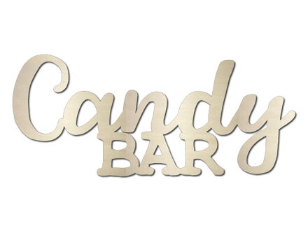 Dýhový drevený výrez 25cm - Candy Bar