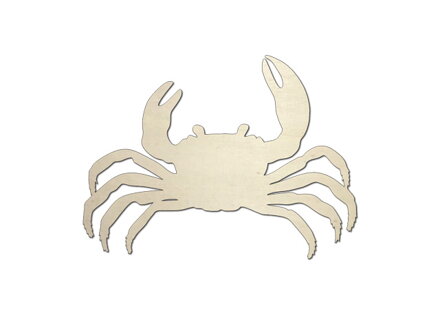 Dýhový drevený výrez, 7cm - krab