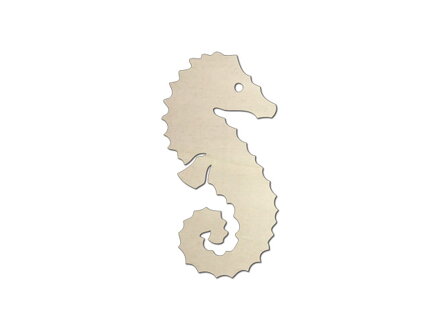 Dýhový drevený výrez, 7cm - morský koník