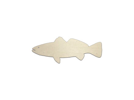 Dýhový drevený výrez, 7cm - pstruh