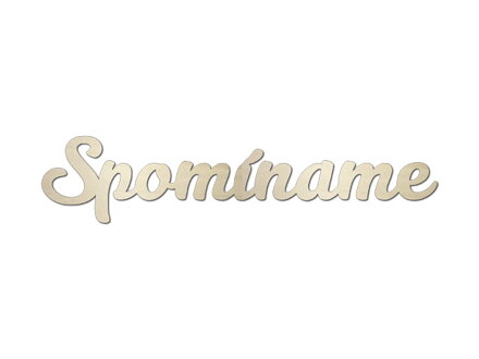 Dýhový drevený výrez, nápis 20cm - Spomíname