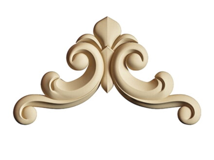 Elastické tvarovateľné drevo - rohový ornament 13,3cm
