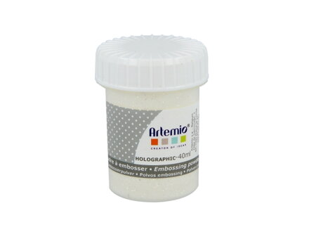 Embosovací prášok 40ml - holografický biely