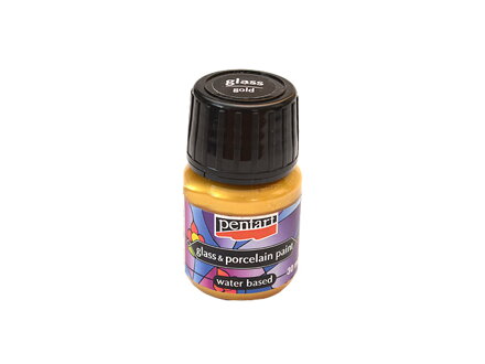 Farba na sklo a porcelán PENTART 30ml - zlatá
