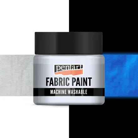 Farba na textil svietiaca v tme PENTART GLOW 30ml - svetlá modrá