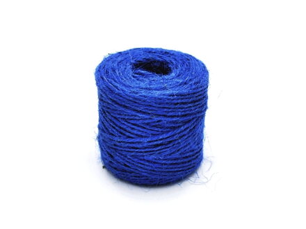 Farebný jutový špagát, motúz 100g - modrý