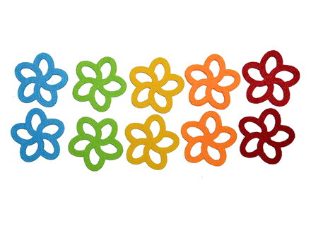 Filcové výrezy 4cm - twist kvety