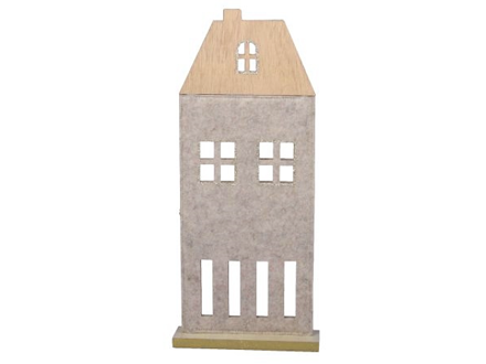 Filcový dekoračný domček 54cm - béžový