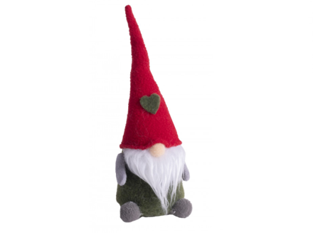 Filcový vianočný škriatok Gnóm 20cm - zelené telo