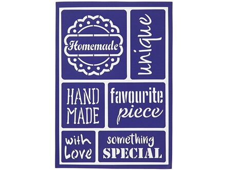 Flexibilná nalepovacia šablóna A5 - Hand Made, Homemade