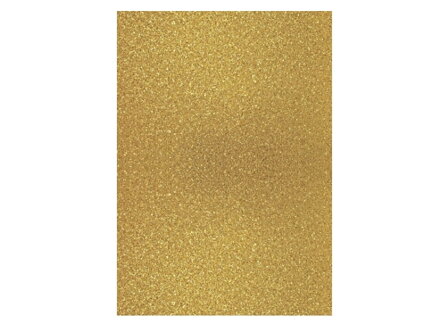 Glitrovaný papier 200g - tmavozlatý