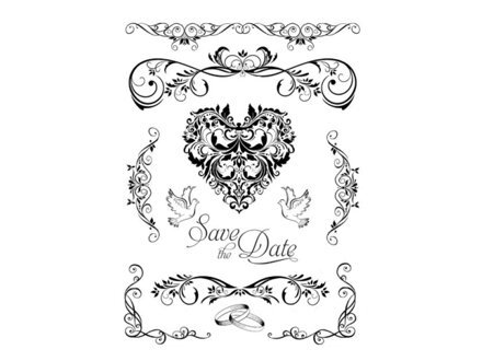 Gumené HD pečiatky - svadobné ornamenty