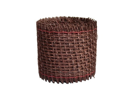 Jutová stuha 4cm - hnedá