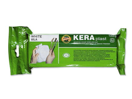 Keramická modelovacia hmota KERAPLAST 1kg - biela