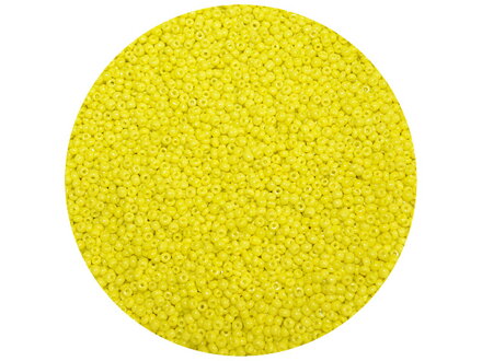 Korálky Rokajl 2mm 20g - nepriehľadné - žlté