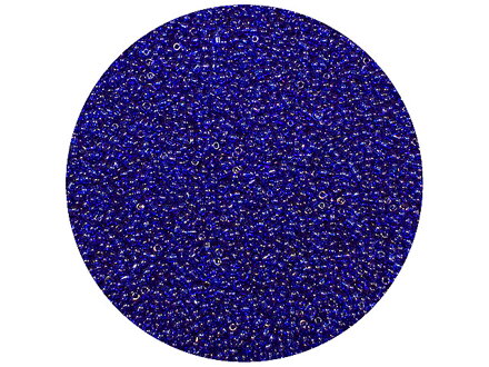 Korálky Rokajl 2mm 20g - priehľadné - tmavé modré