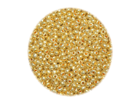 Korálky Rokajl 3mm 20g - metalické zlaté