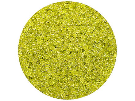 Korálky Rokajl 3mm 20g - priehľadné - žlté