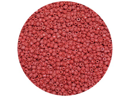 Korálky Rokajl 4mm 20g - nepriehľadné - staročervené