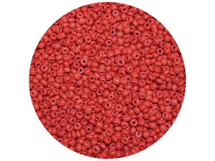 Korálky Rokajl 4mm 20g - nepriehľadné - červené