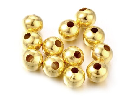 Kovové korálky 8mm zlaté 10ks