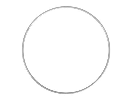Kovový kruh - základ na veniec/lapač snov 25cm - strieborný